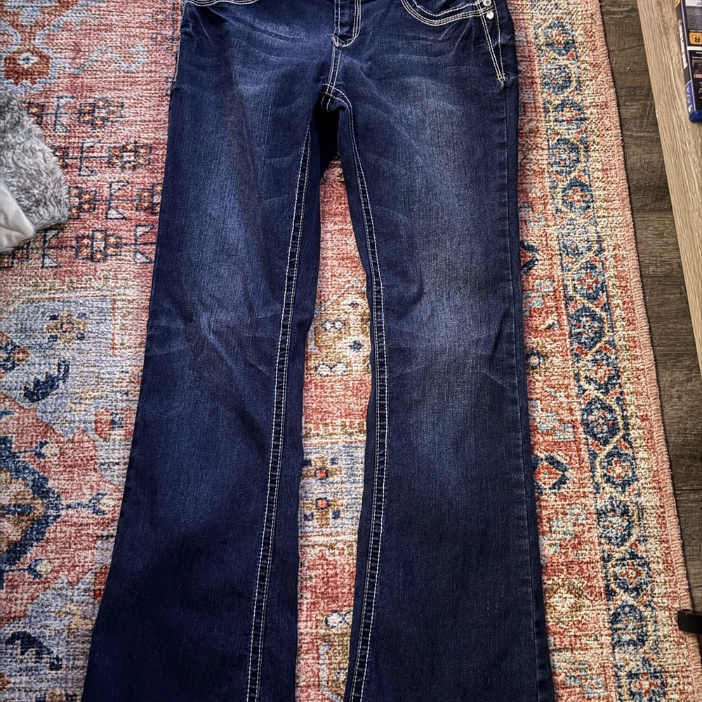 Wallflower Dark Blue Flare Jeans